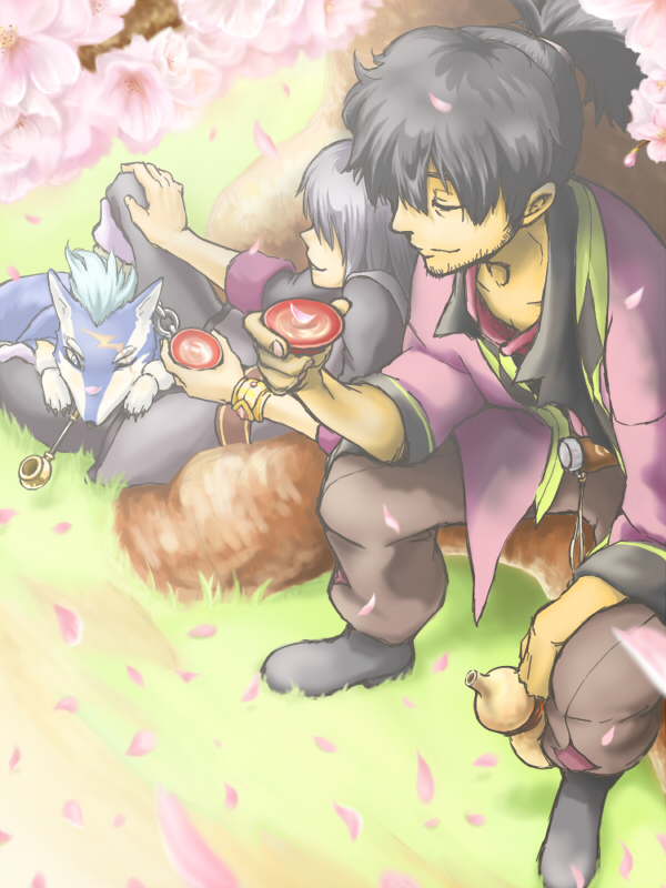 yuri lowell, raven, and repede (tales of and 1 more) drawn by kanami_(dec-02)