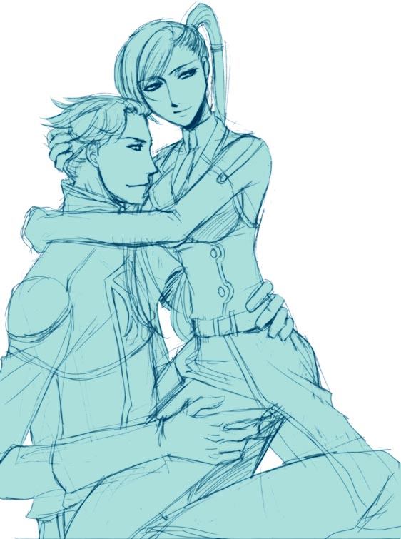 villetta nu and jeremiah gottwald (code geass) drawn by asano_akira