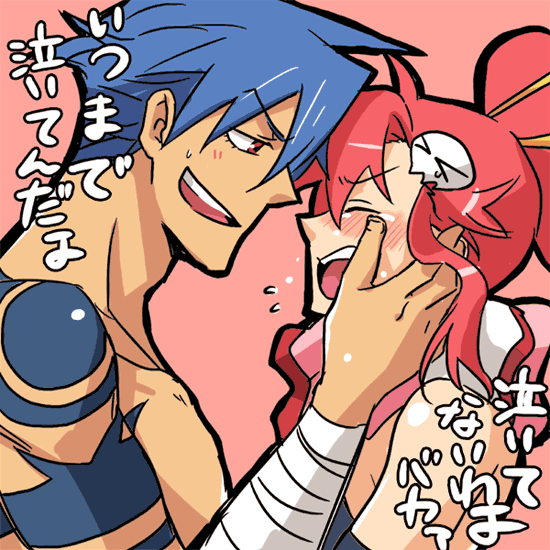 yoko littner and kamina (tengen toppa gurren lagann) drawn by rikko_(peso)