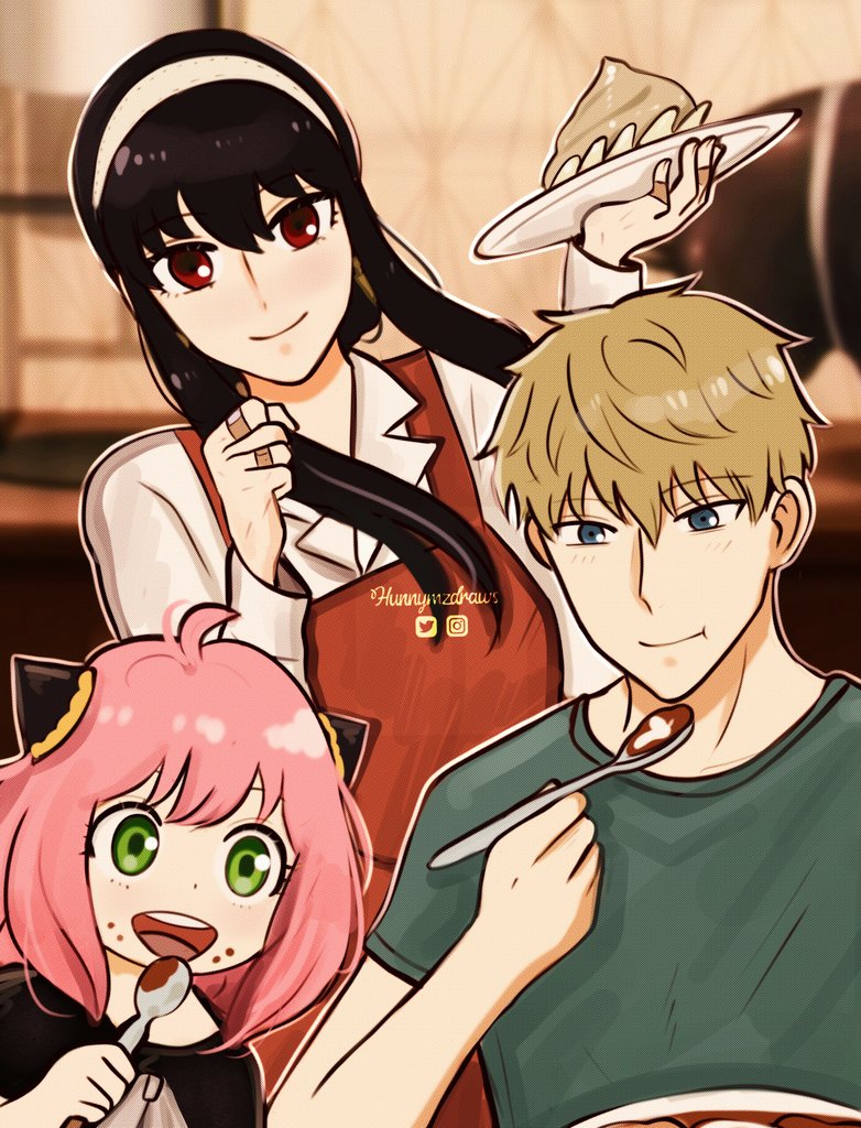 yor briar, anya, and twilight (spy x family) drawn by hunnymzdraws
