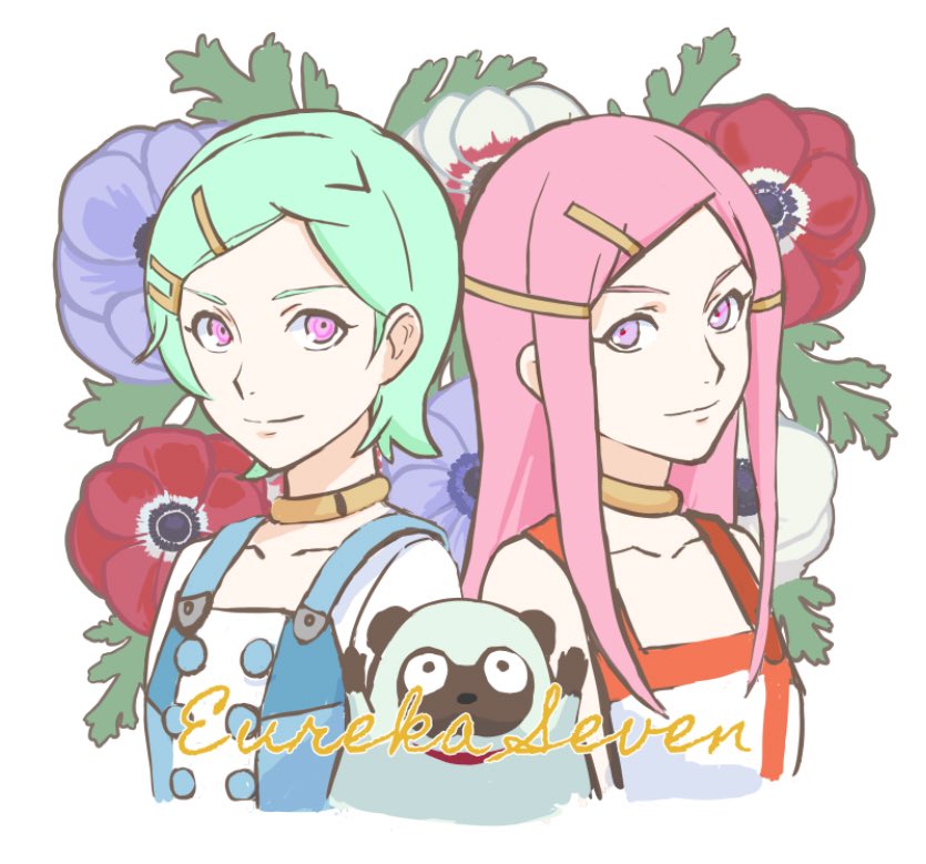 eureka, anemone, and gulliver (eureka seven and 1 more) drawn by nekkikamille