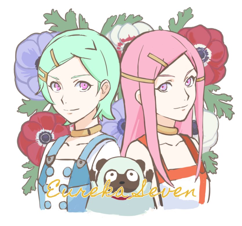eureka, anemone, and gulliver (eureka seven) drawn by nekkikamille