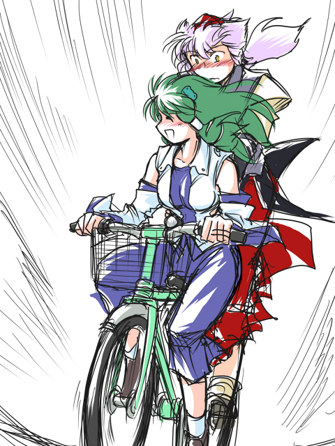 kochiya sanae and inubashiri momiji (touhou) drawn by yuzukineko