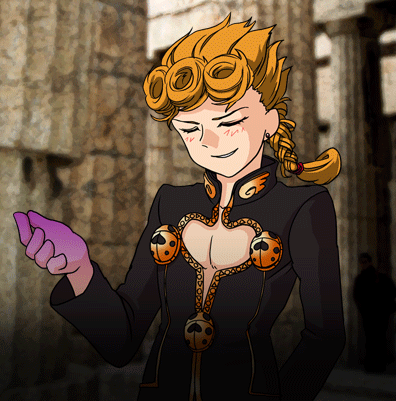 giorno giovanna and beatrice (jojo no kimyou na bouken and 2 more) drawn by amuko_(pixiv61693)