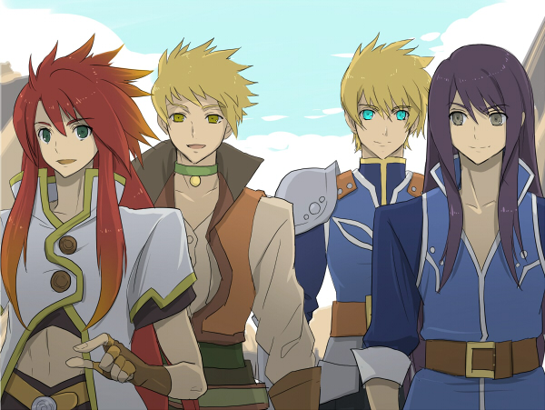 yuri lowell, luke fon fabre, flynn scifo, and guy cecil (tales of and 2 more) drawn by yamato_(f&m)