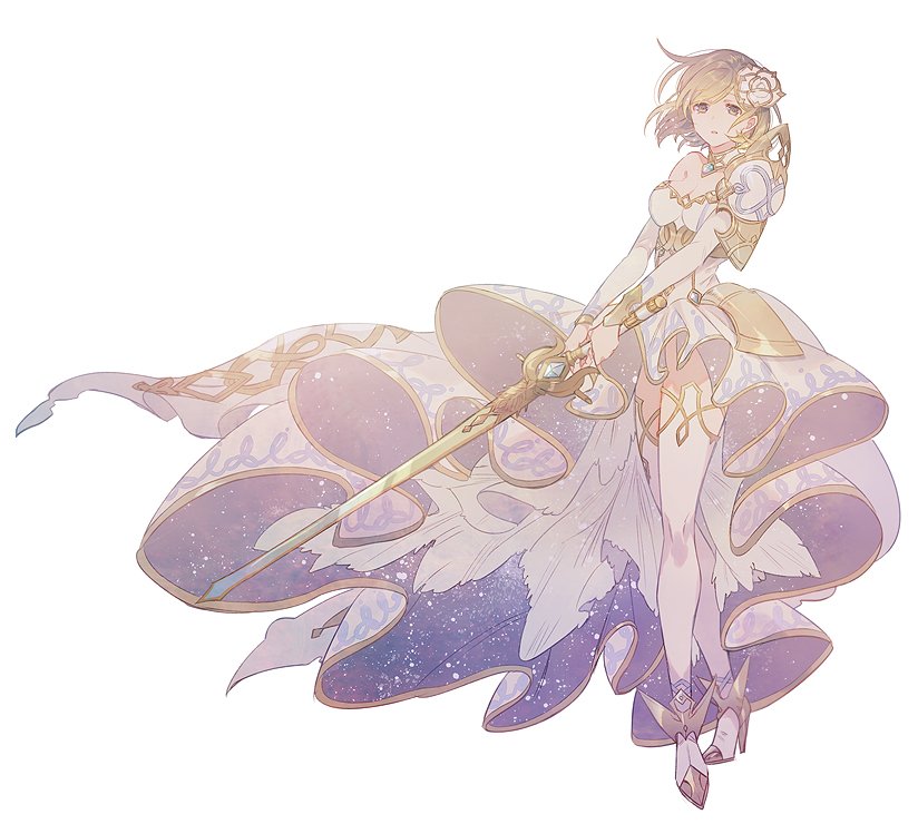 djeeta and glorybringer (granblue fantasy) drawn by a082