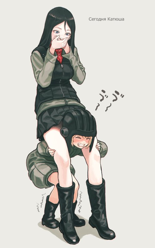 katyusha and nonna (girls und panzer) drawn by gufu_(guffuumu)