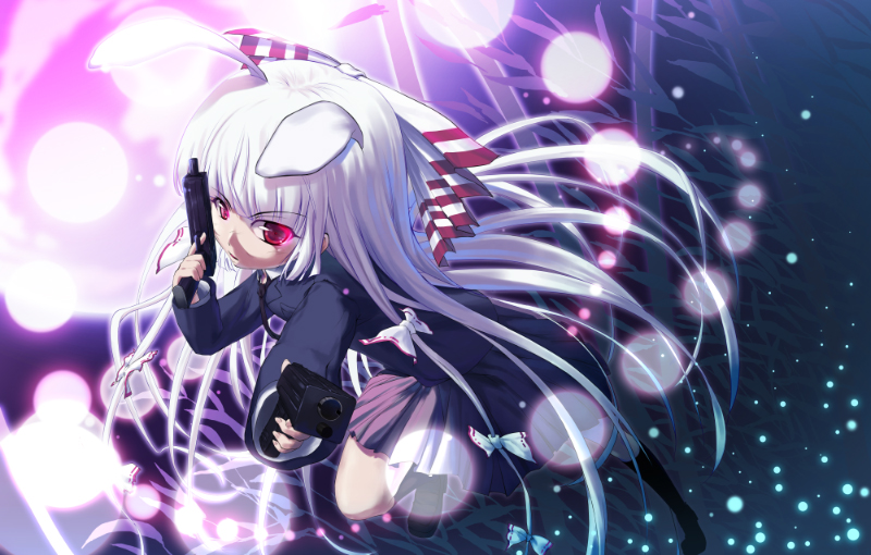 reisen udongein inaba and fujiwara no mokou (touhou) drawn by mafu