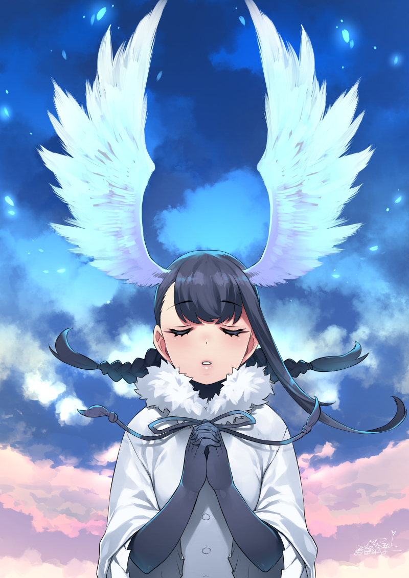 black-headed ibis (kemono friends) drawn by mitsuba_minoru