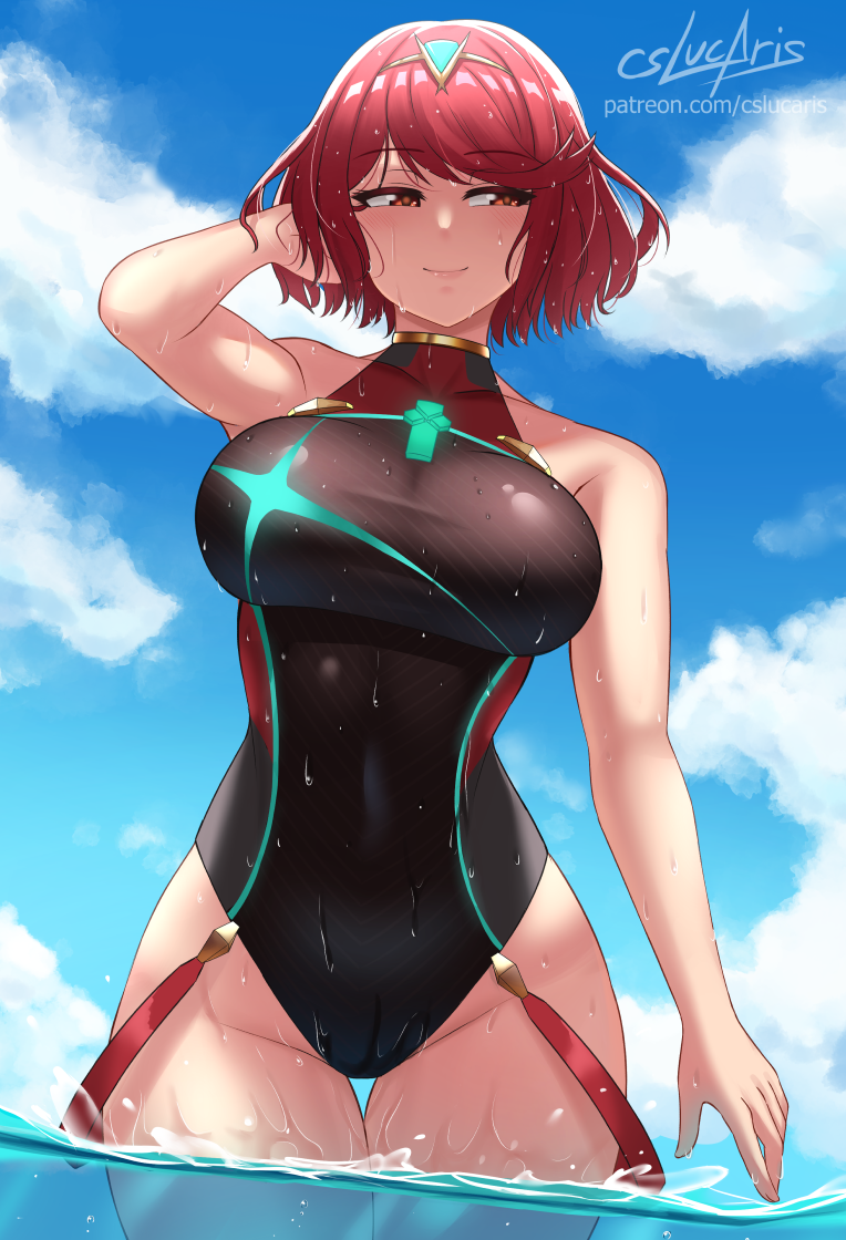 pyra (xenoblade chronicles and 1 more) drawn by cslucaris