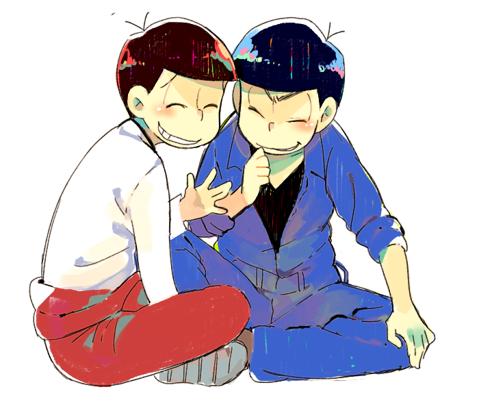 matsuno osomatsu and matsuno karamatsu (osomatsu and 1 more) drawn by mitsu_yomogi