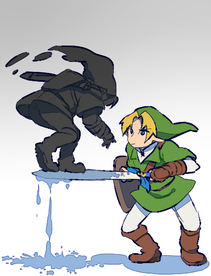 link and dark link (the legend of zelda and 1 more) drawn by ukata
