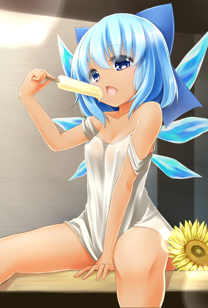 cirno and tanned cirno (touhou and 1 more) drawn by getsuyou_yasumi