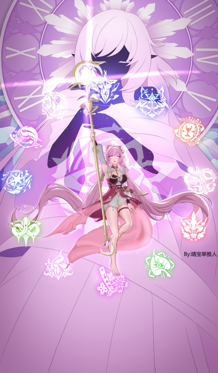 elysia (honkai and 1 more) drawn by qingbaodantuiren