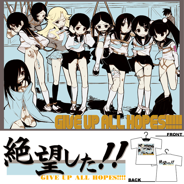 itoshiki nozomu, fuura kafuka, komori kiri, kitsu chiri, kobushi abiru, and 5 more (sayonara zetsubou sensei) drawn by kouguchi_moto