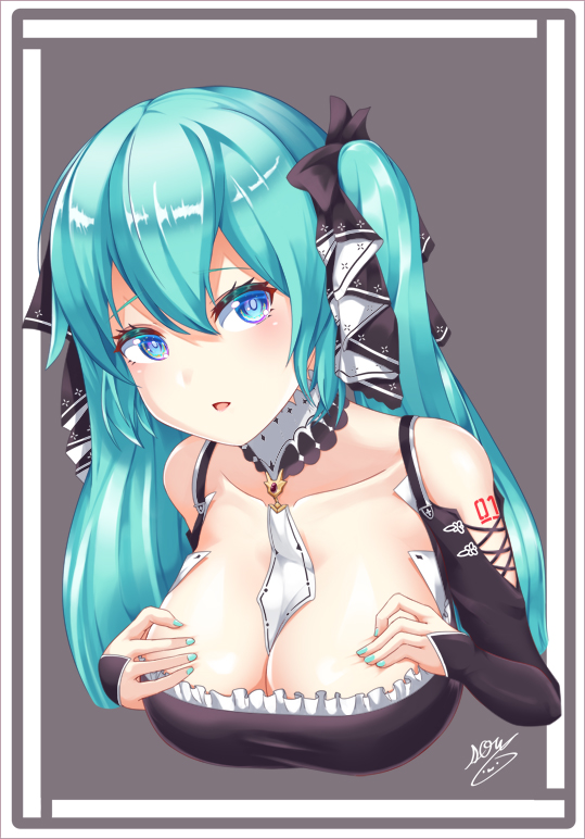 hatsune miku and formidable (vocaloid and 1 more) drawn by souroku_(sow006)