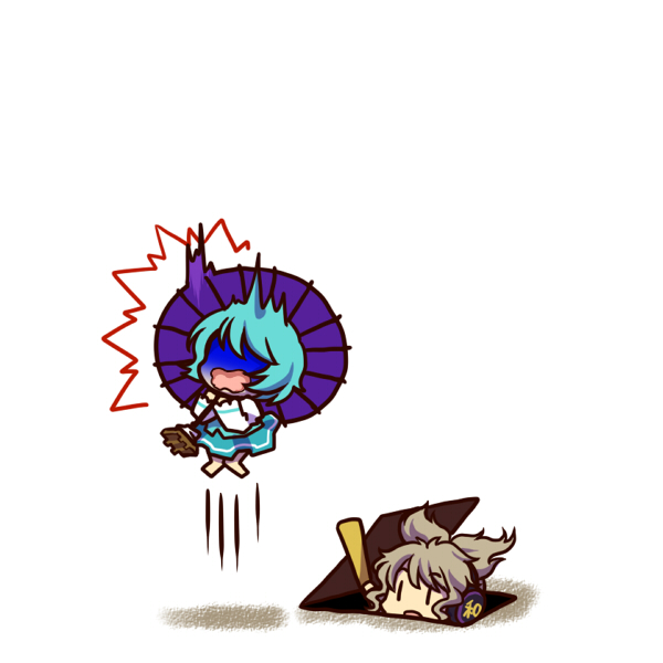 tatara kogasa and toyosatomimi no miko (touhou) drawn by socha