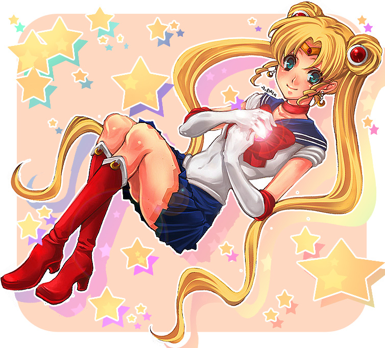 tsukino usagi and sailor moon (bishoujo senshi sailor moon) drawn by paranoia