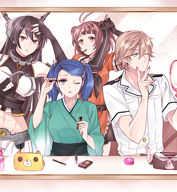admiral, nagato, souryuu, naka, and admiral arisugawa (kantai collection) drawn by nagomi_(mokatitk)