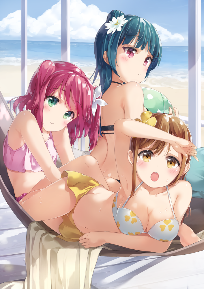 tsushima yoshiko, kunikida hanamaru, and kurosawa ruby (love live! and 1 more) drawn by micopp