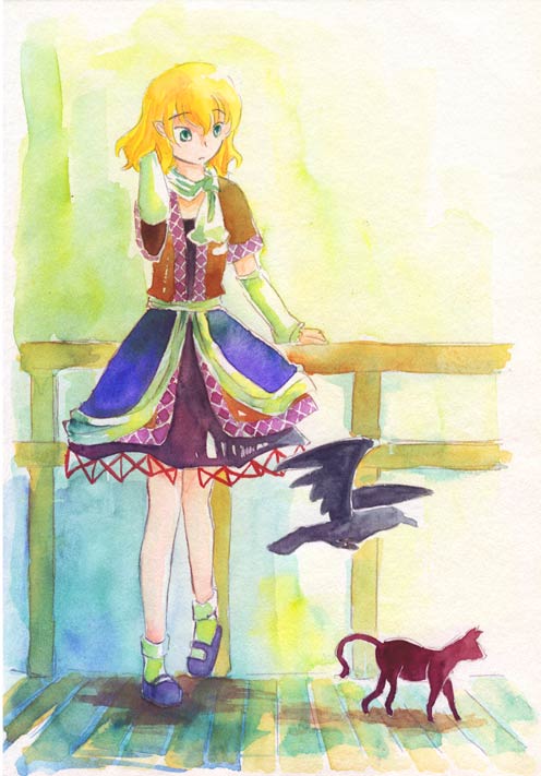 kaenbyou rin, reiuji utsuho, and mizuhashi parsee (touhou) drawn by shiroaisa