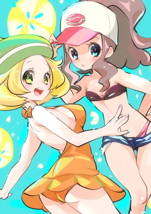hilda and bianca (pokemon and 1 more) drawn by chorimokki