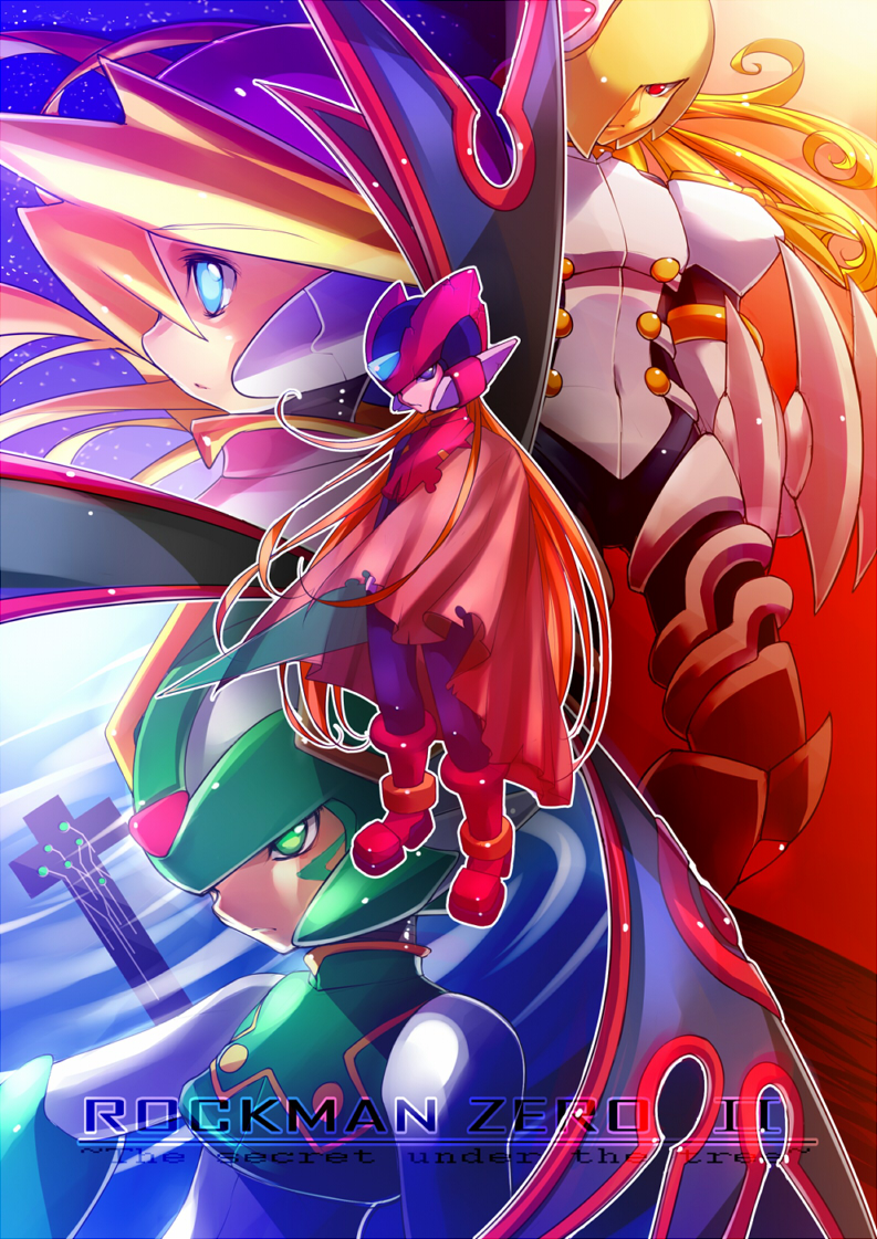 zero, zero(z), ciel, sage harpuia, elpizo, and 1 more (mega man and 2 more) drawn by m-zoner