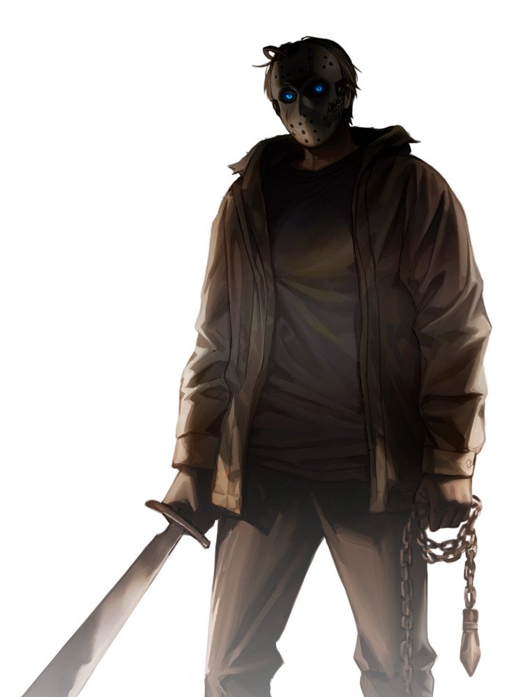 america and jason voorhees (axis powers hetalia and 1 more) drawn by to@st