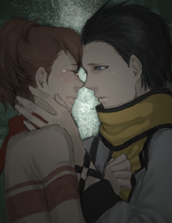 shiomi kotone and mochizuki ryouji (persona and 2 more) drawn by daichi_midori