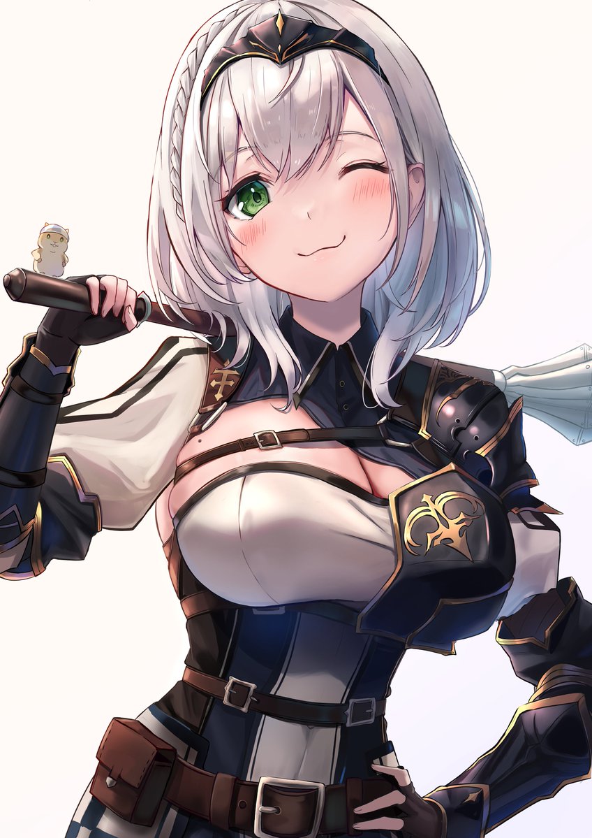 shirogane noel and dan'in-san (hololive) drawn by shiotsuke_sasami