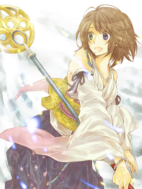 yuna (final fantasy and 1 more) drawn by shichimiso
