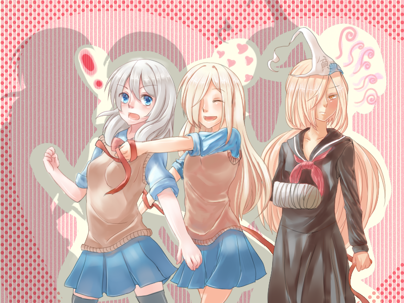 momiji and sakura ichiko (binbougami ga!) drawn by seiko.