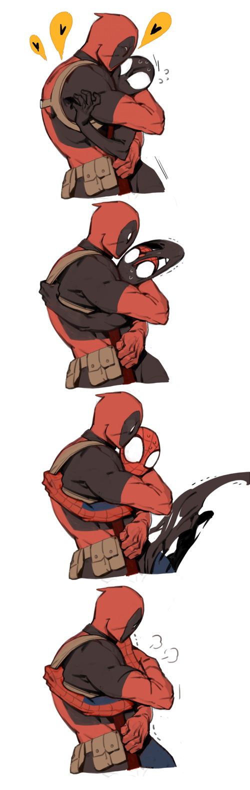 deadpool, spider-man, and venom (marvel and 2 more) drawn by shishio_(shishio5431)