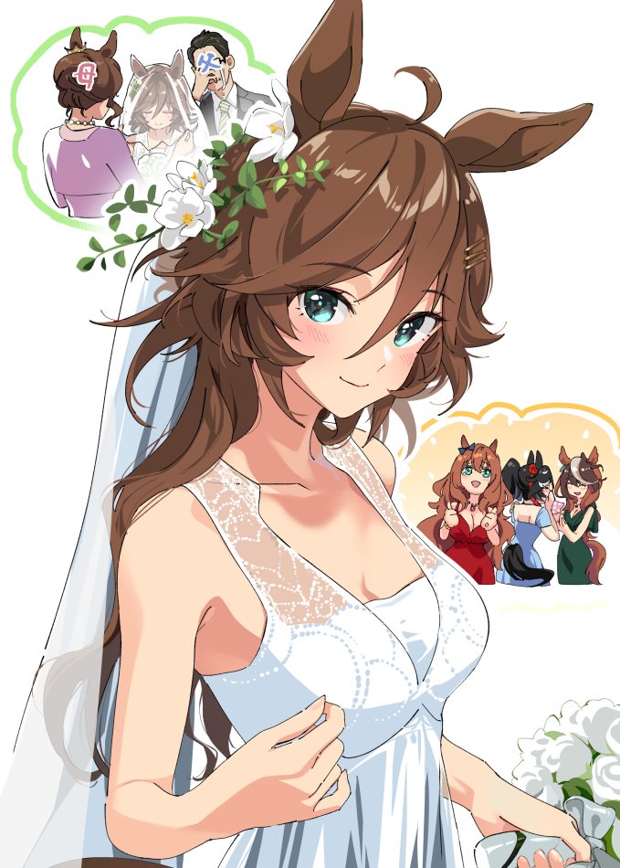 symboli rudolf, mr. c.b., katsuragi ace, and maruzensky (umamusume) drawn by taromarun