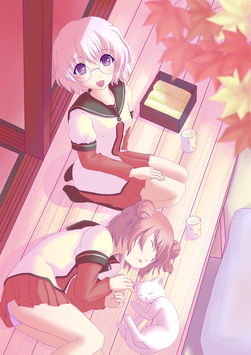 akaza akari and ikeda chitose (yuruyuri) drawn by nekoya_kazuya