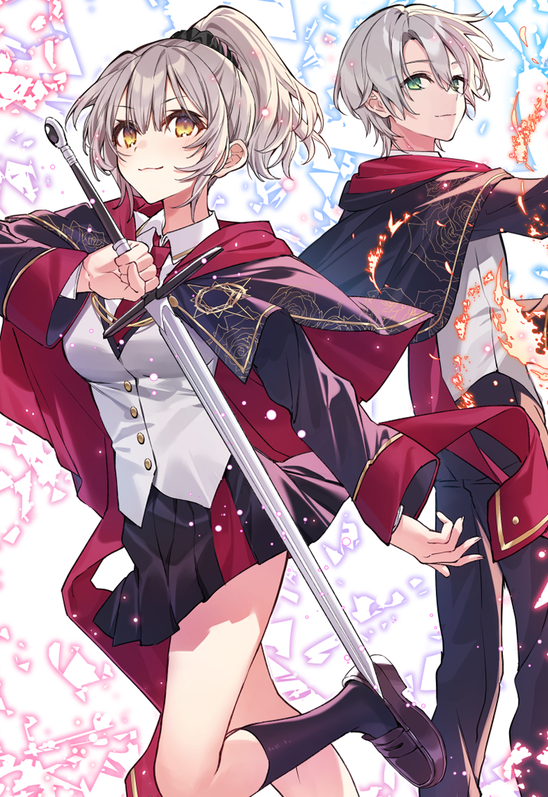 hermes and nina (sousei mahou no saigensha) drawn by hanagata
