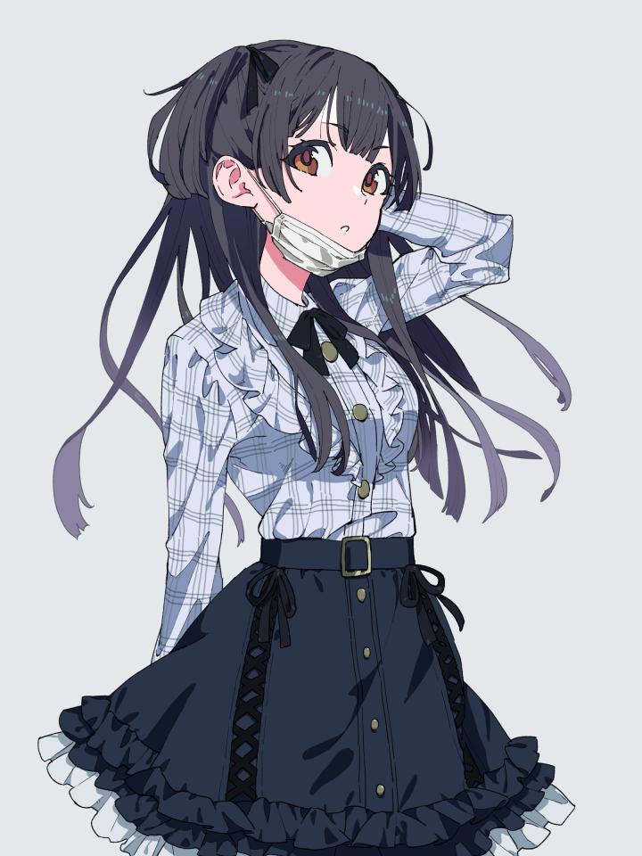 mayuzumi fuyuko (idolmaster and 1 more) drawn by oda_ya_ka