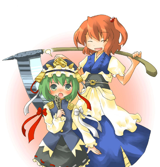 shiki eiki and onozuka komachi (touhou) drawn by harada_(sansei_rain)