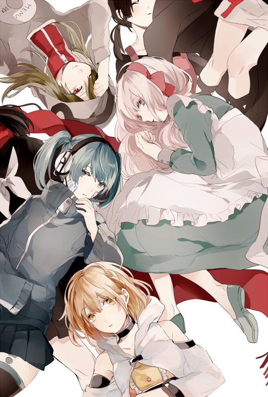 tateyama ayano, kozakura marry, kido tsubomi, ene, kisaragi momo, and 2 more (kagerou project) drawn by prin_dog