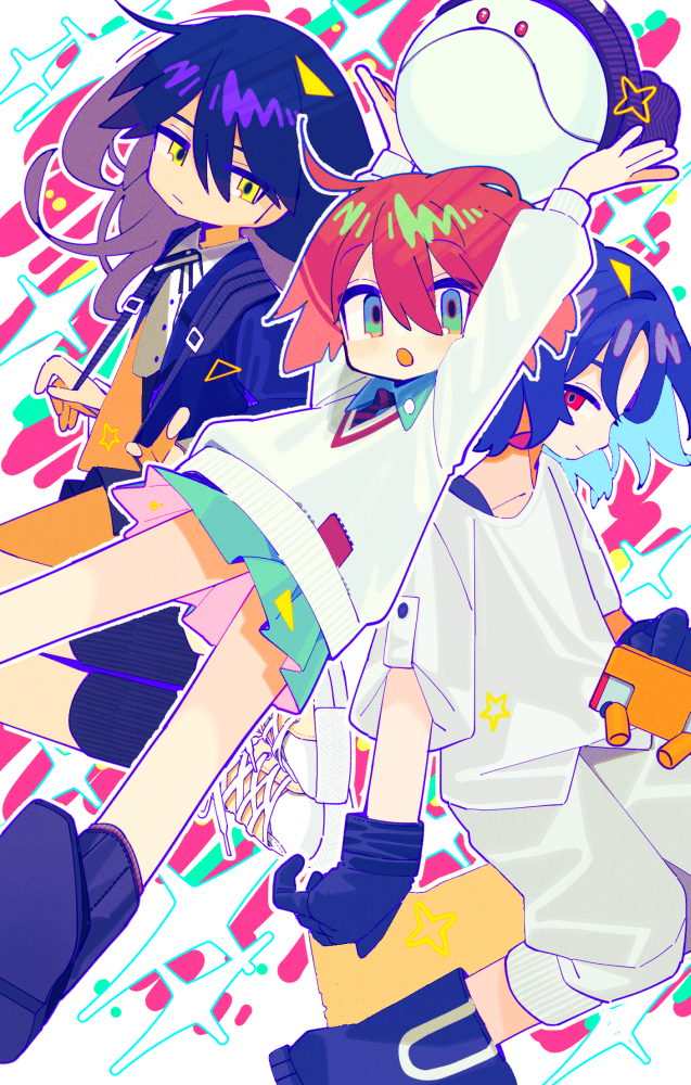 amate yuzuriha, haro, shuji ito, nyaan, and conch (gundam and 1 more) drawn by aoi_tsuyu