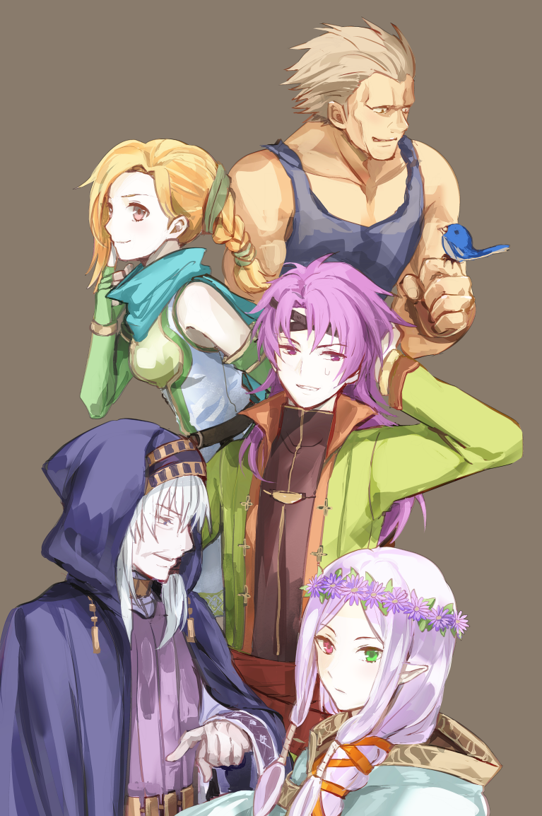 cath, hugh, idunn, gonzalez, and niime (fire emblem and 2 more) drawn by shoochiku_bai