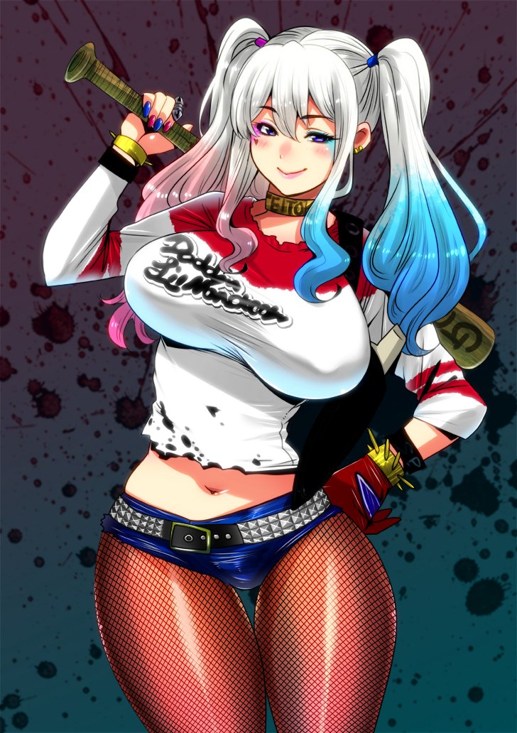 kashima and harley quinn (kantai collection and 2 more) drawn by perepere-kun