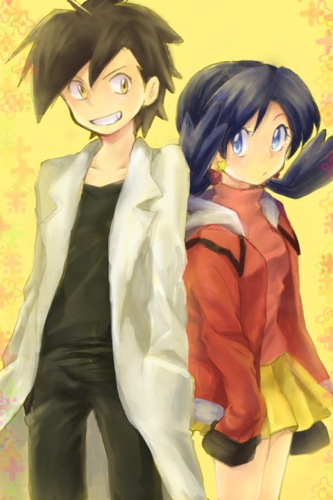 ethan and kris (pokemon and 1 more) drawn by hk_(nt)