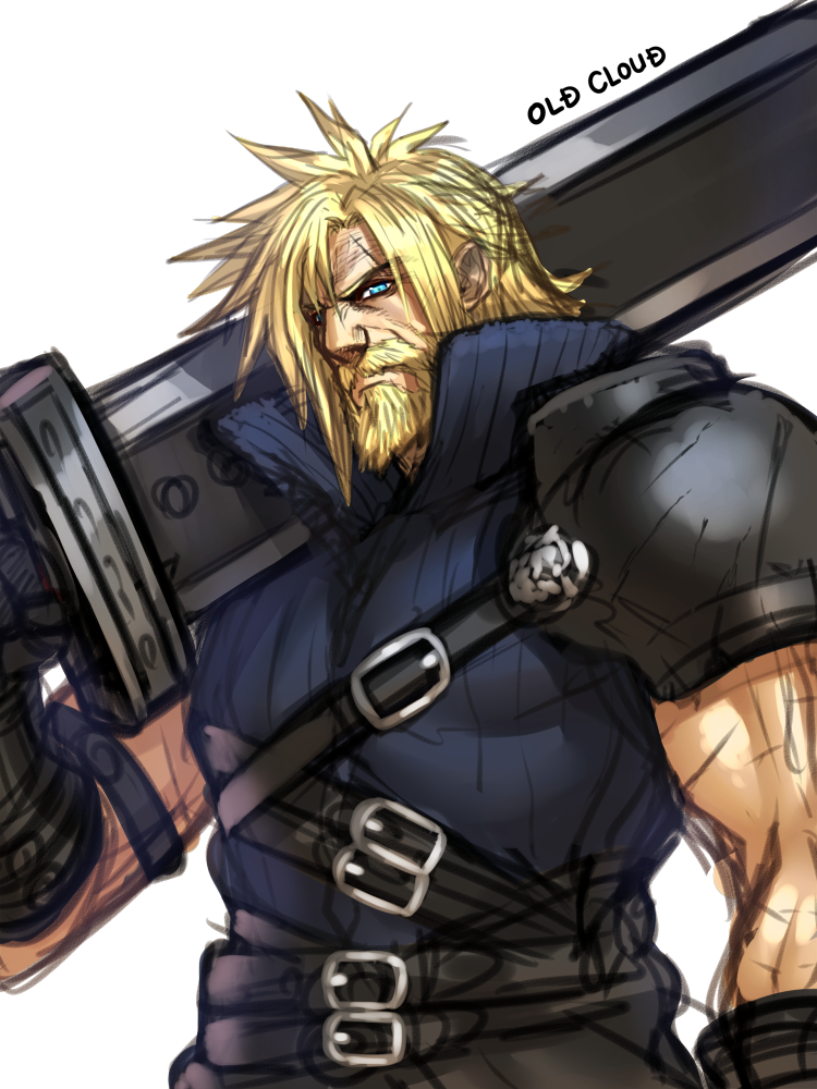 cloud strife (final fantasy and 1 more) drawn by yapo_(croquis_side)