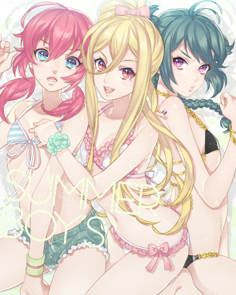 kirino ranmaru, afuro terumi, and mistorene callus (inazuma eleven go and 1 more) drawn by sencha_(senchat)