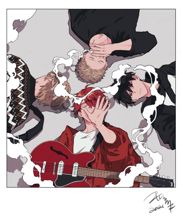 kaji akihiko, satou mafuyu, uenoyama ritsuka, and nakayama haruki (given) drawn by kizu_natsuki