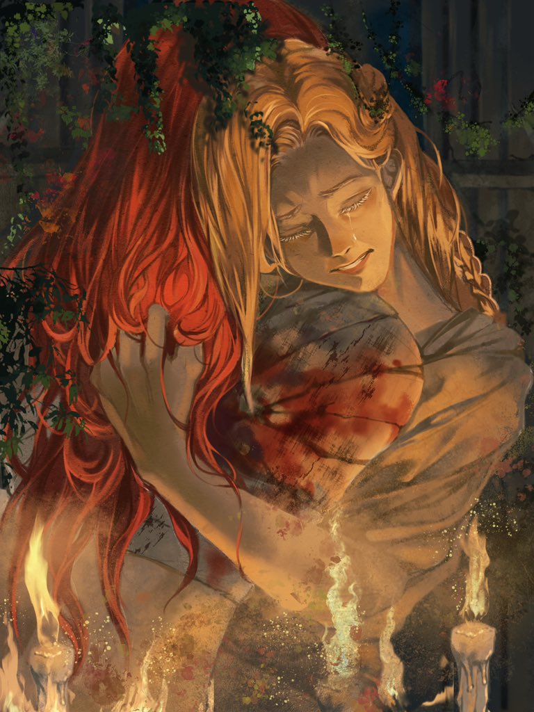 malenia blade of miquella and miquella (elden ring) drawn by yujia0412