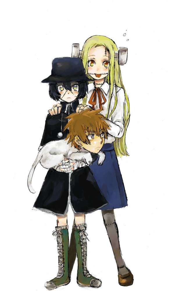madaraki fran, madaraki veronica, and okita (franken fran) drawn by bin_(ramune_bin)