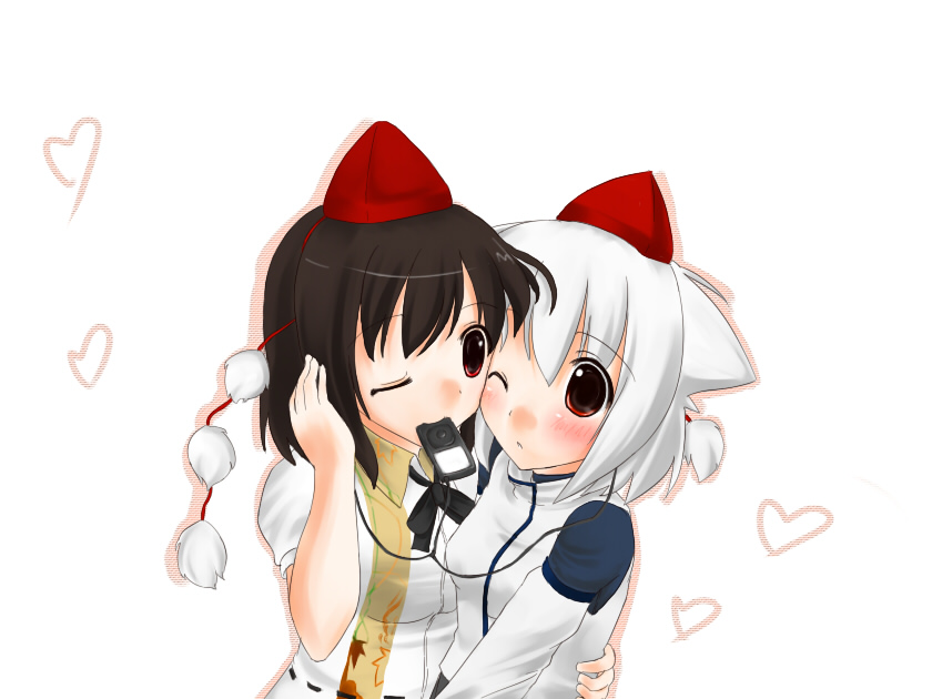 shameimaru aya and inubashiri momiji (touhou) drawn by yuuki_(ashitahare)