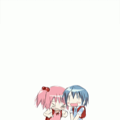 kaname madoka and miki sayaka (mahou shoujo madoka magica and 2 more) drawn by hangaku